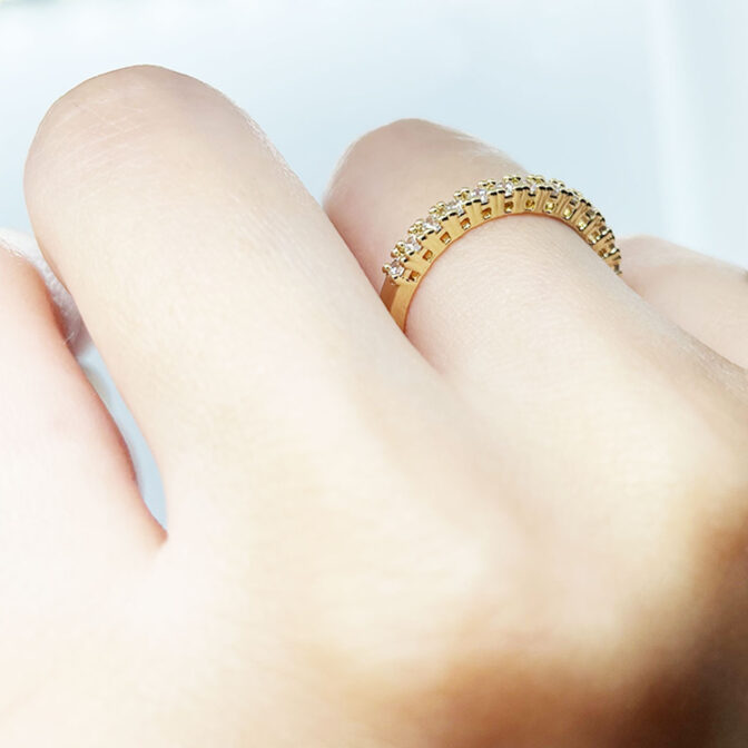 cubic zirconiaリング ゴールド