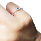 一粒ラウンドビジューリング シルバー